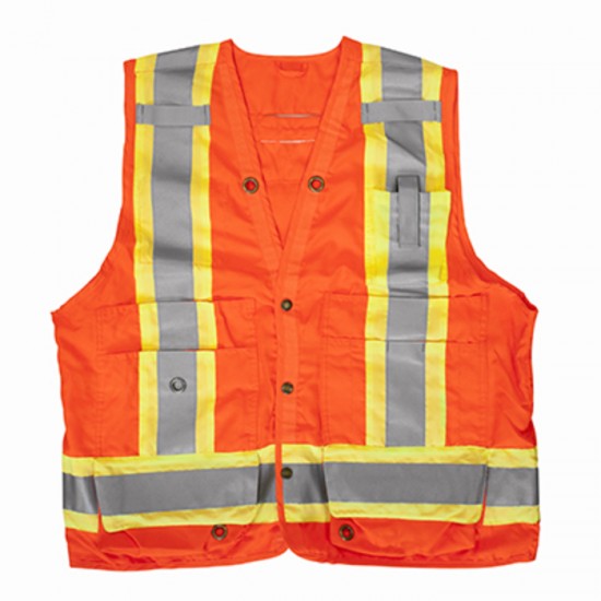 Veste d'arpenteur en polyester orange