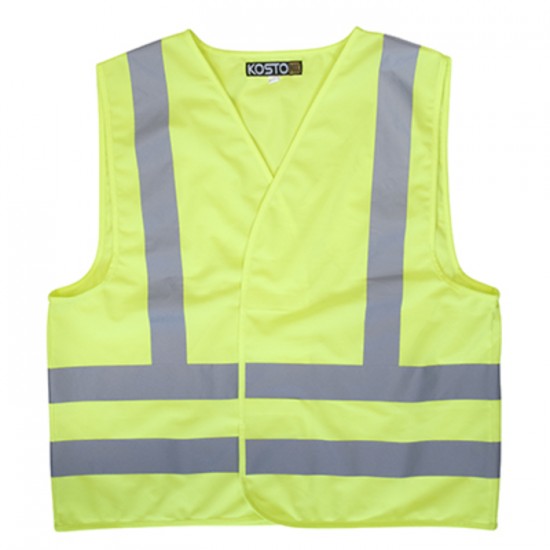 Veste de circulation en polyester jaune haute-visibilité Kosto