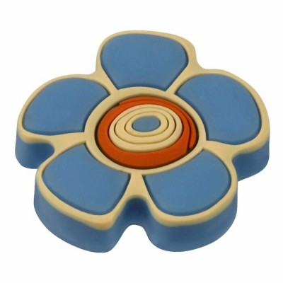 Bouton fleur bleu - Le coin des enfants