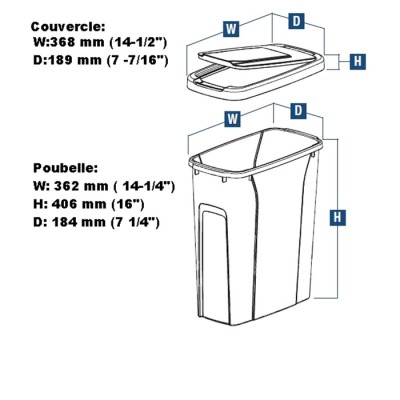 Poubelle simple 20 litres