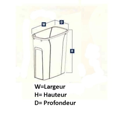 Poubelle simple 35 litres