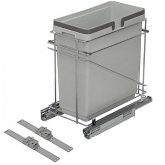 Poubelle Simple coulissante avec amortisseur 33 Litres