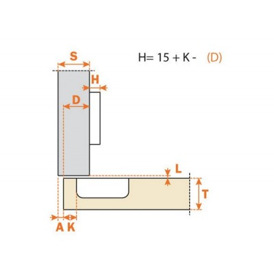  Charnière Salice sans ressort 110°
