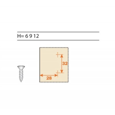 Embase Salice asymétrique cruciforme