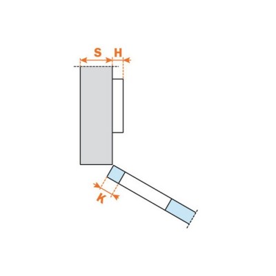 Charnière Salice avec ressort 94° 