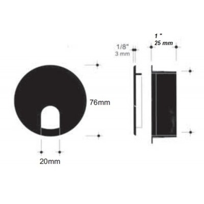 Passe fil 76mm