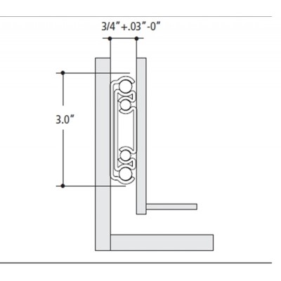 Coulisse à bille pleine extension KV