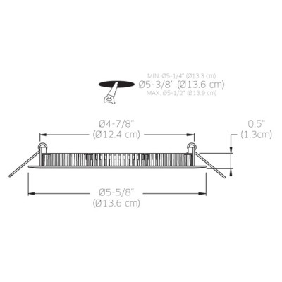 Panneau lumineux encastré DEL 