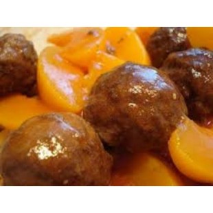 Boulettes aux pêches avec purée de pommes de...