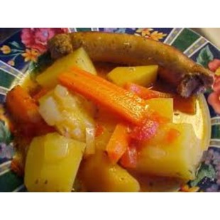 Saucisses porc et boeuf aux légumes