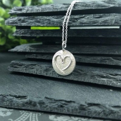 Pendentif Coeur d'enfant en argent