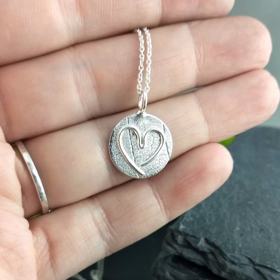Pendentif Coeur d'enfant en argent