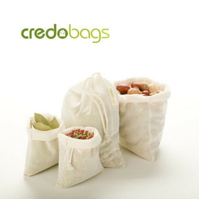Ensemble de 4 sacs à vrac 100% coton