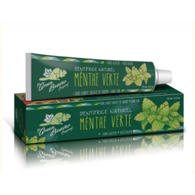 Dentifrice 100% naturel sans fluor | Menthe Verte
