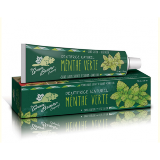 Dentifrice 100% naturel sans fluor | Menthe Verte