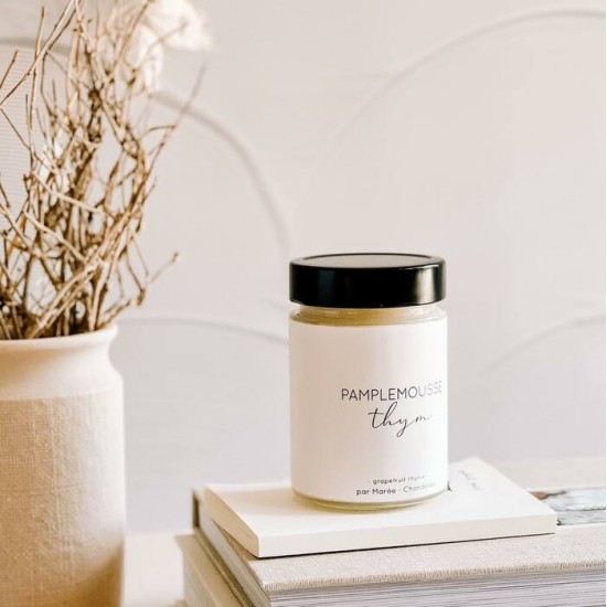 Chandelle de soya Marée - PAMPLEMOUSSE ET THYM