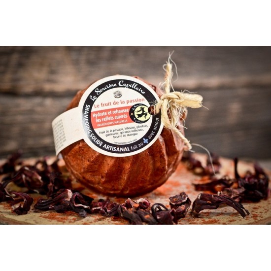 Shampoing en barre-Fruit de la passion (reflets cuivrés)