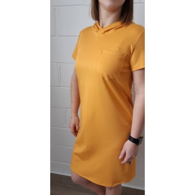 Robe Spring avec capuche -Jaune