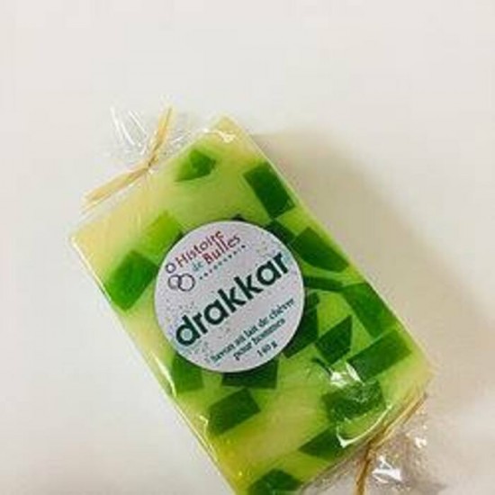 Savon Histoire de Bulles glycérine et lait de chèvre(140g)- Drakkar