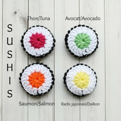 Tampon à récurer-Sushi (couleurs assortis)
