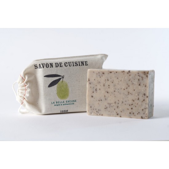  Savon de cuisine -romarin-citron-café (135g+pochette)