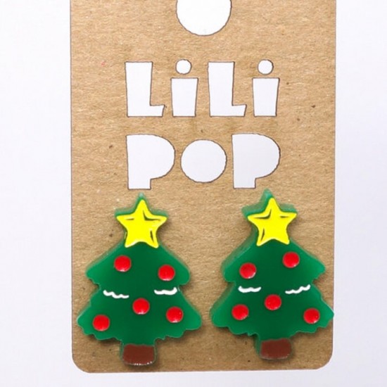 Boucles d'oreilles Lili POP- Sapin de Noël