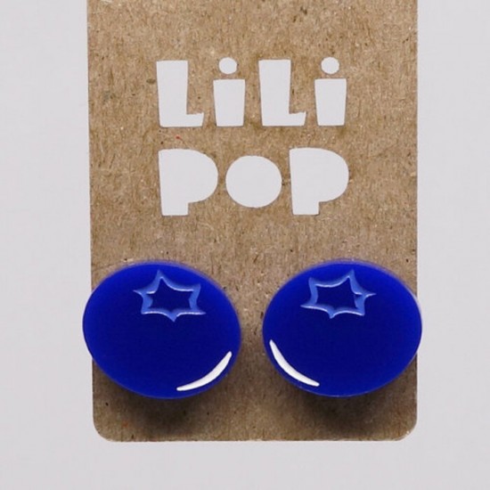 Boucles d'oreilles Lili POP- Bleuet