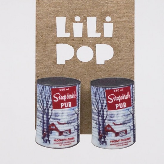 Boucles d'oreilles Lili POP- Canne de sirop...