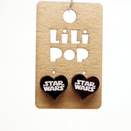 Boucles d'oreilles Lili POP- Star Wars ( Cœur...