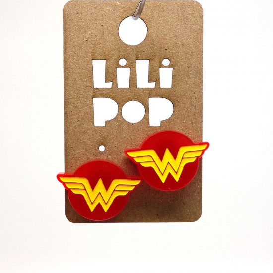 Boucles d'oreilles Lili POP- Wonder woman