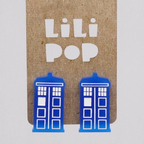 Boucles d'oreilles Lili POP- Tardis, Dr Who