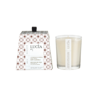 Lucia N°1 Bougie de soja Fleur de lin et lait de...