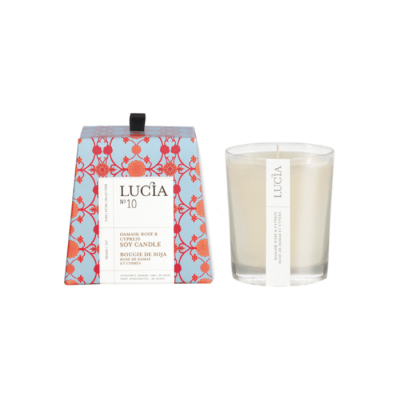 Lucia N°10 Bougie de soja Rose de damas et...