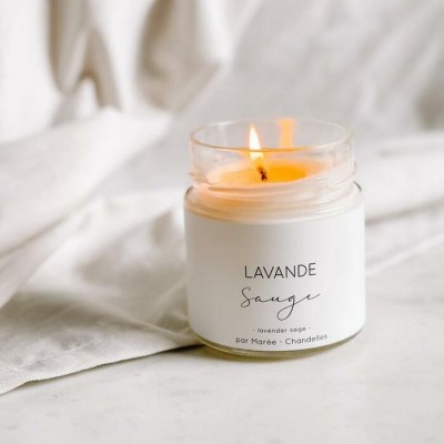 Chandelle de soya Marée - LAVANDE SAUGE