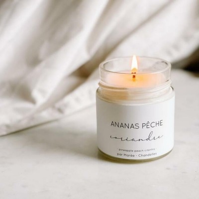 Chandelle de soya Marée - ANANAS, PÊCHE ET...