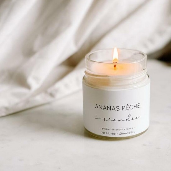 Chandelle de soya Marée - ANANAS, PÊCHE ET CORIANDRE