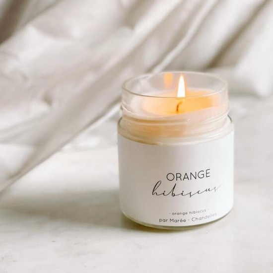Chandelle de soya Marée - ORANGE HIBISCUS