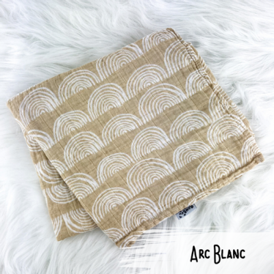 Doudou de mousseline- Arc blanc