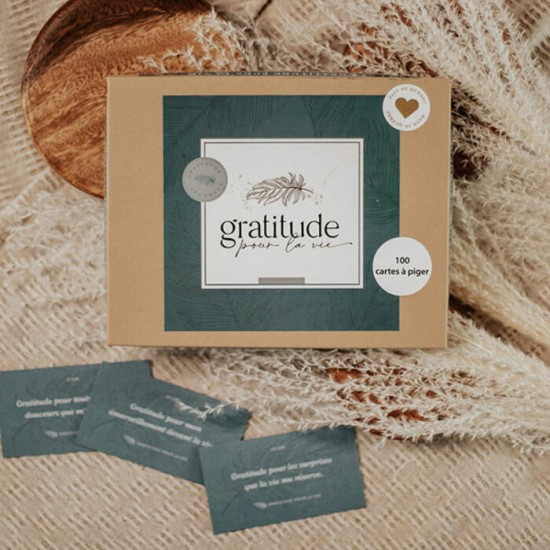 Boîte de cartes à piger - Gratitude pour la vie