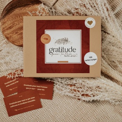 Boîte de cartes à piger - Gratitude pour mon...