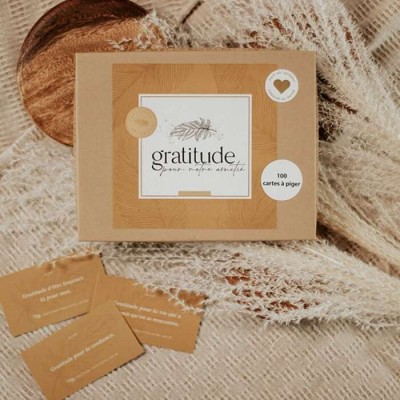 Boîte de cartes à piger - Gratitude pour notre...