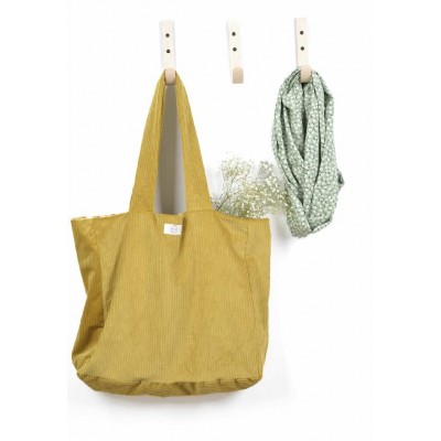 Sac cabas corduroy Jaune