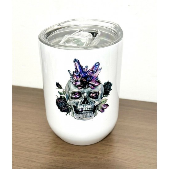 Verre isolant- Crâne et cristaux