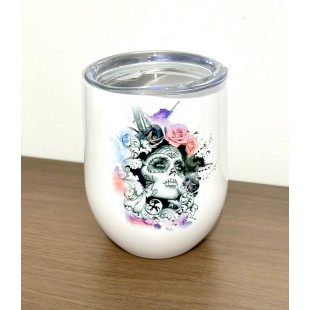 Tasse/verre isolante- Visage jour des morts
