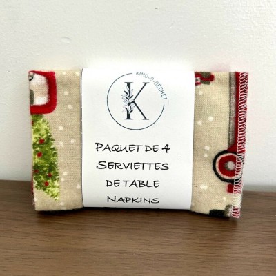 Serviettes de table lavable