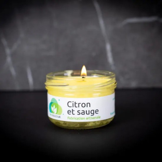 Chandelle de soya - Citron et sauge