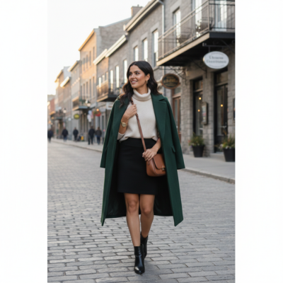 Jupe-Short Confortable à Poches – Noir Classique