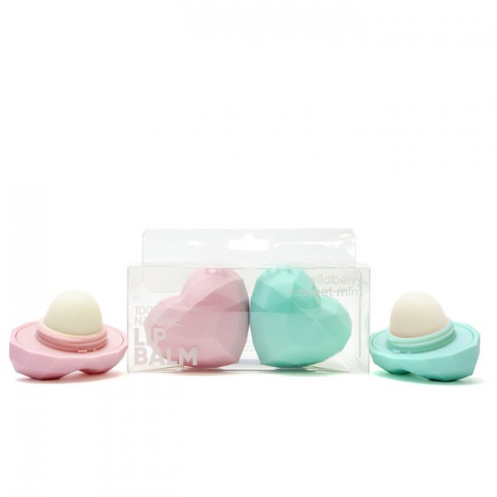 Duo de Baumes à Lèvres Cœurs – Naturel & Stylé