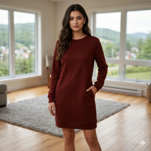 Robe Chandail « Douceur d’Automne » –...