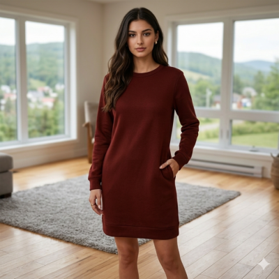 Robe Chandail « Douceur d’Automne » –...
